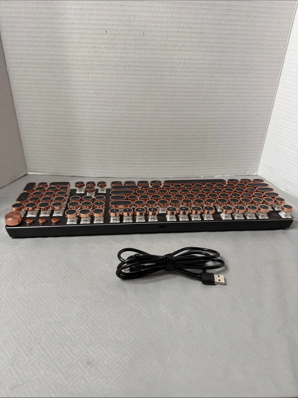 Eweadn V20 Steampunk Wired Retro Typewriter Mechanical Style Keyboard Open Box